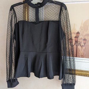 Black Sheer Top, ladies L/XL